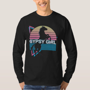 Camiseta Menina Cigana Retro Cavalo