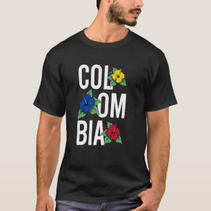 Camiseta Menina Colombiana Flor Orgulho Colombiano Garota C