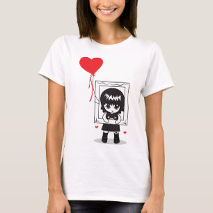 Camiseta Menina com balão vermelho