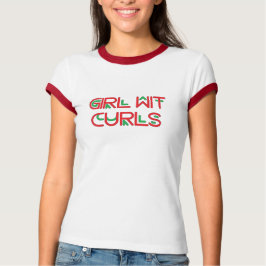 Camiseta Menina Com Cachos