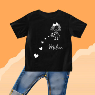 Camiseta Menina com coração