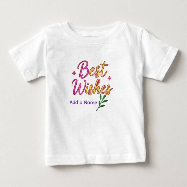 Camiseta Menina com Felicitações (Frente)