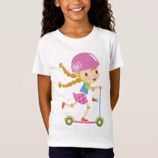 Camiseta Menina com patinete