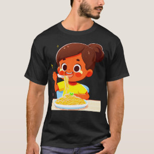 Camiseta Menina Comendo Espaguete - 2