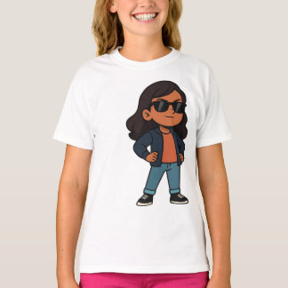 Camiseta Menina Confiante com Roupas Casuais – GAROTA Ousad