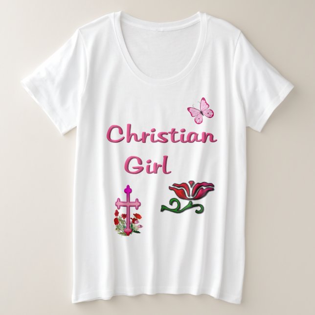 Camiseta Menina Cristã (Frente do Design)