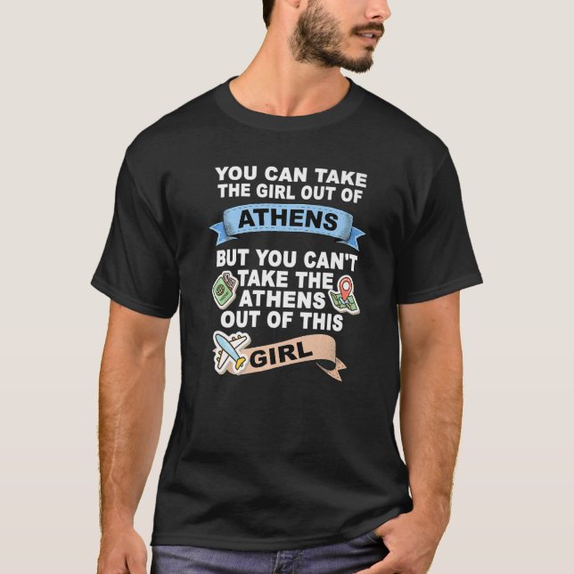 Camiseta Menina da Cidade de Atenas   (Frente)