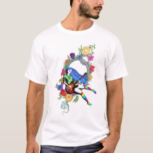 Camiseta Menina da guitarra da anarquia da morango