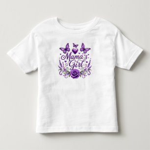 Camiseta Menina da Mamãe Borboleta Desenho Floral Aquarela
