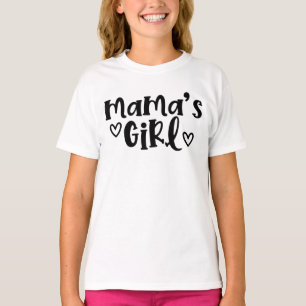 Camiseta Menina da mamãe coordenando meu Dia de as mães