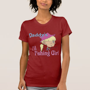 Camiseta Menina da pesca do pai pouca