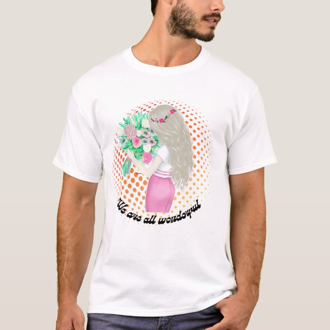 Camiseta menina das flores (Frente)