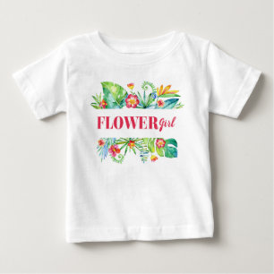Camiseta Menina das Flores Aquarela Destino Tropical de Cas