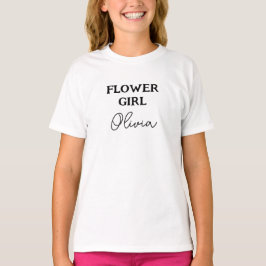 Camiseta Menina das Flores Personalizada Branca