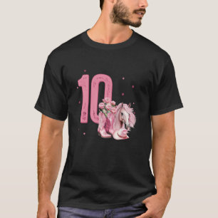 Camiseta Menina de 10 anos de idade amante de cavalos cowgi