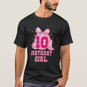 Camiseta Menina de 10 anos de idade Cowgirl Coquette Laço T