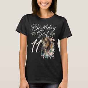 Camiseta Menina de 11 anos de idade fazendo aniversário de 