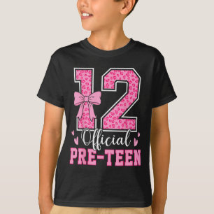 Camiseta Menina de 12 anos pré-adolescente de leopardo aniv