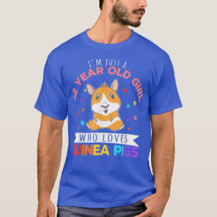 Camiseta Menina De 12 Anos Que Ama A Roda-Do-Ouro Dos Porco