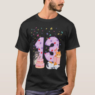 Camiseta Menina de 13 anos de idade roupa de Gato fofa Aniv