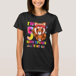 Camiseta Menina de 5 anos Princesa Pequena 5 de Panda Verme
