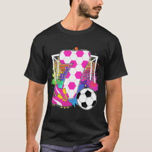 Camiseta Menina de 7 Anos de Idade Festa de Aniversário de