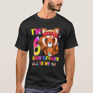 Camiseta Menina de 9 anos Princesa Pequena Panda Vermelha 9