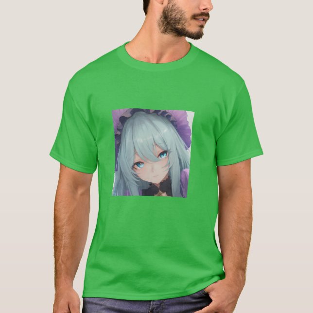 Camiseta Menina de animação bonita (Frente)