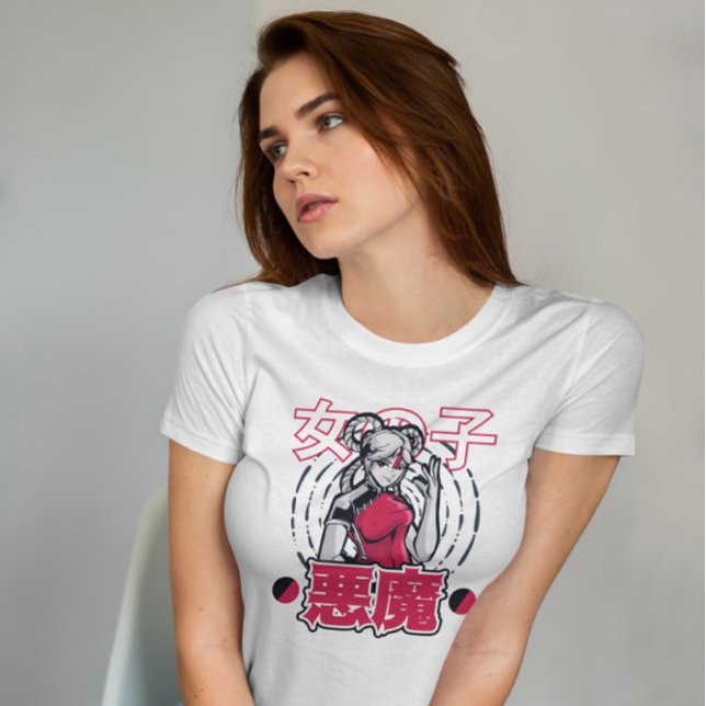 Camiseta Menina de Animação Chinesa (Criador carregado)