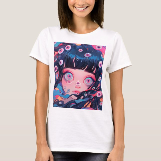 Camiseta Menina de Animação Custa Estranha (Frente)