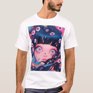 Camiseta Menina de Animação Custa Estranha