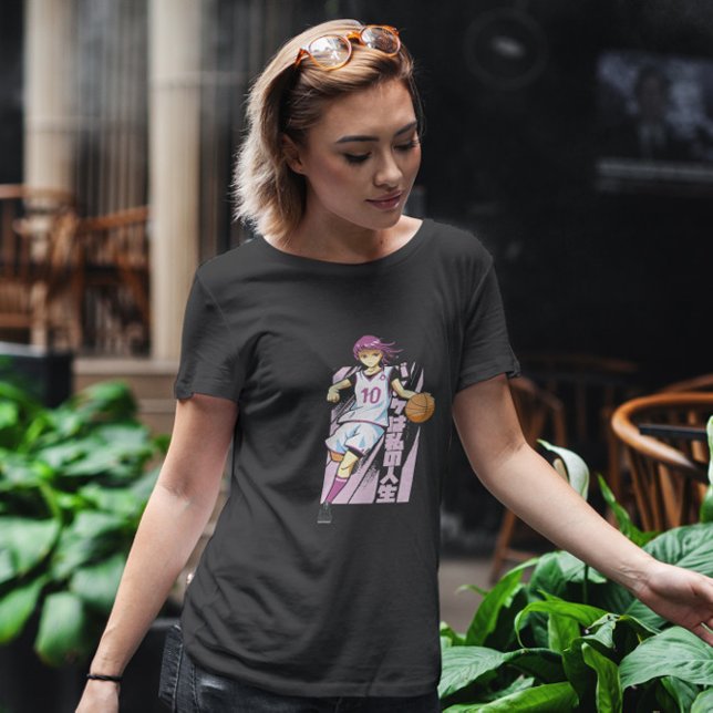 Camiseta Menina de animação de basquete (Criador carregado)