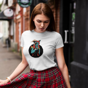 Camiseta Menina de animação do assistente  