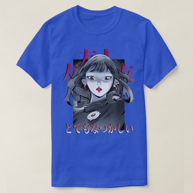 Camiseta Menina de Animação Dramática (Frente do Design)
