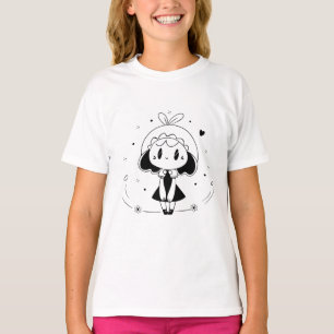 Camiseta Menina de animação fofa