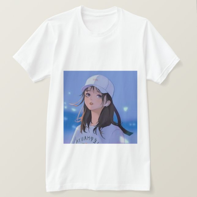 Camiseta Menina de anime (Frente do Design)