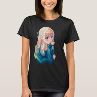 Camiseta Menina de anime adorável