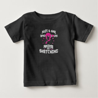 Camiseta Menina De Anime Apenas Uma Menina Que Ama Anime Ro