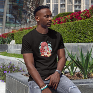 Camiseta Menina de Anime com Gato