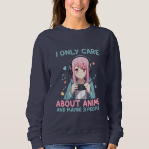 Camiseta Menina De Anime Eu Só Me Preocupo Com Anime