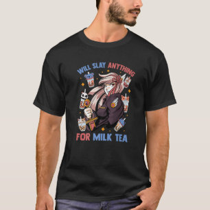 Camiseta Menina De Anime Kawaii - Vai Jogar Qualquer Coisa