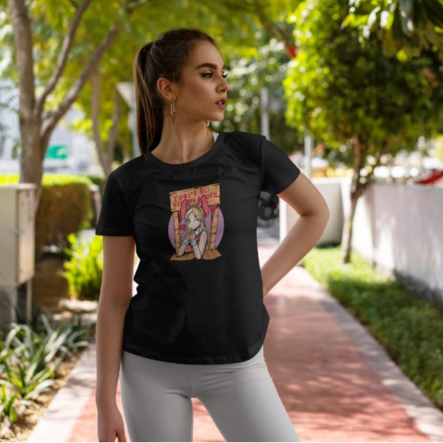 Camiseta Menina de Animes Beijando Booth (Criador carregado)