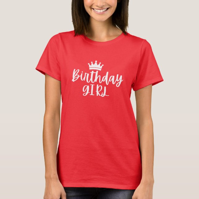 Camiseta Menina de Aniversário (Frente)