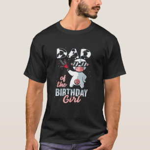 Camiseta Menina De Aniversário De Vaca Dois Para Um Pai De