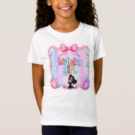 Camiseta Menina de Aniversário Sereia Kids