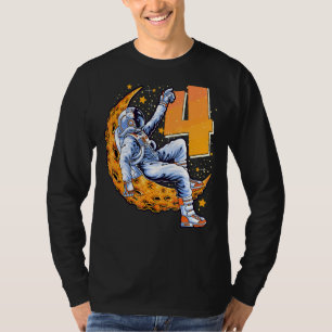 Camiseta Menina de Astronauta Relaxada 4º Astronauta de Ani