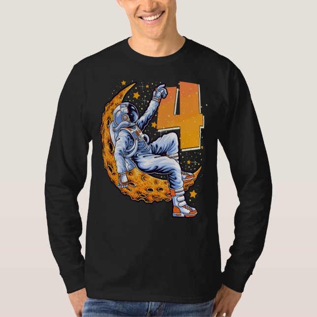 Camiseta Menina de Astronauta Relaxada 4º Astronauta de Ani (Frente)
