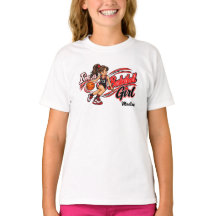 Menina de Basquete Fofa Personalizada