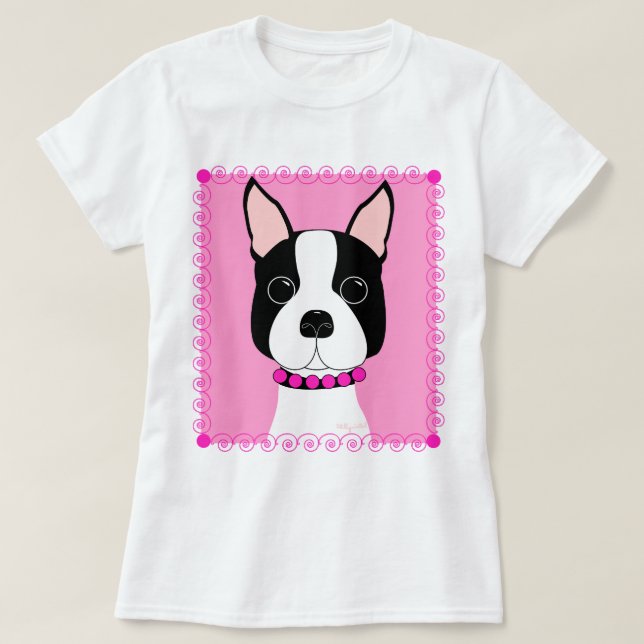 Camiseta Menina de Boston (Frente do Design)