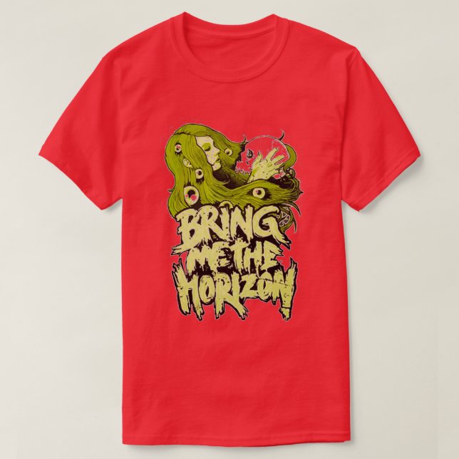 Camiseta menina de cabelo verde (Frente do Design)